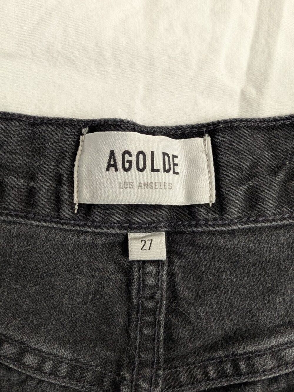 AGOLDE Dee Ultra High Rise Cutoff Shorts in Black - Size 27 - Picture 7 of 9